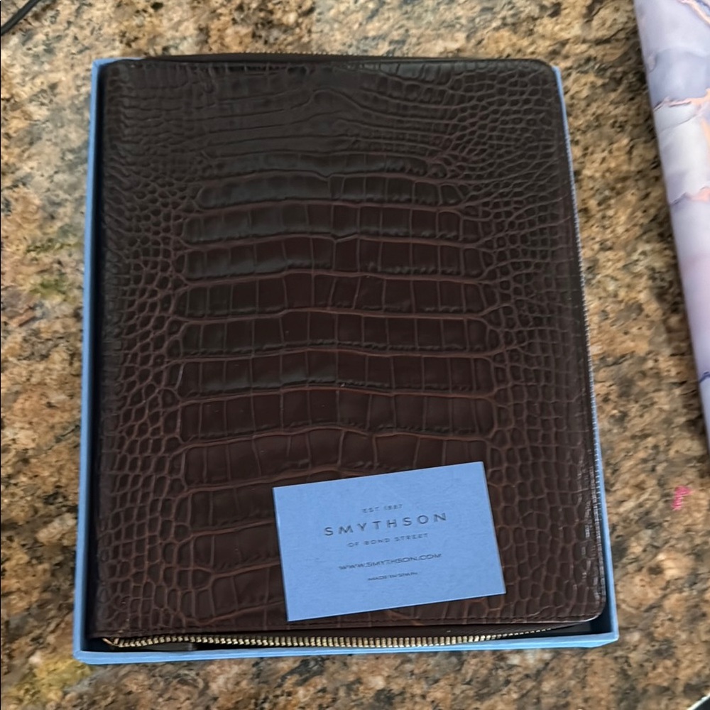 Smythson Brown Tablet Case For APPLE
